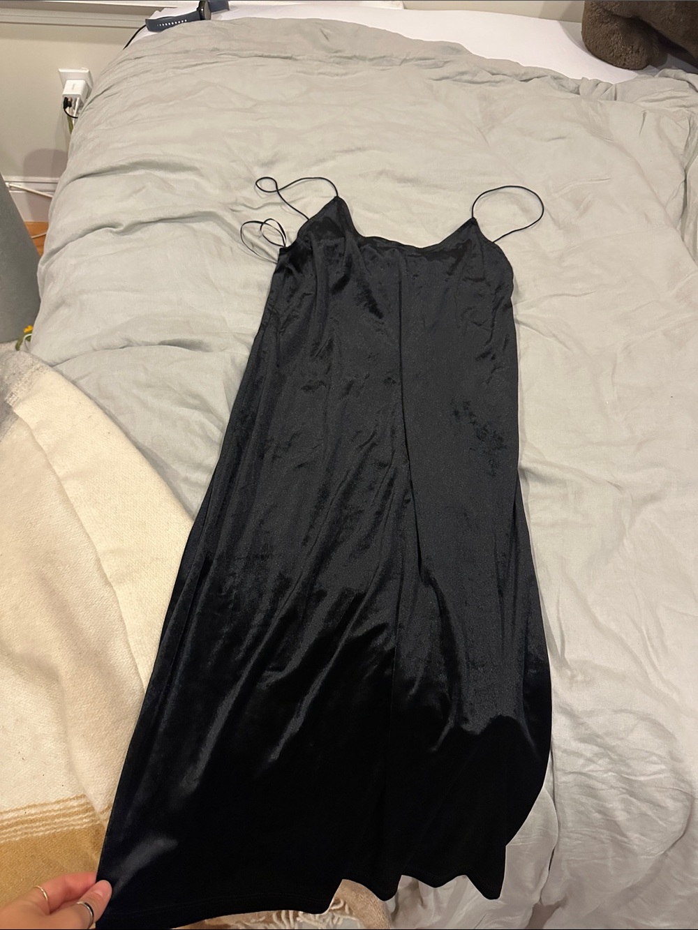 Zara velvet midi dress